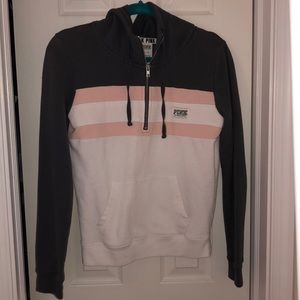 Pink 1/4 zip hoodie